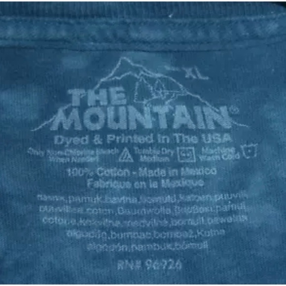 The Mountain Tee Shirt Find 9 Sea Turtles Tie Dye Mermaidcore Mermaid Blue Plus - Picture 5 of 7